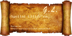 Gyollai Liliána névjegykártya
